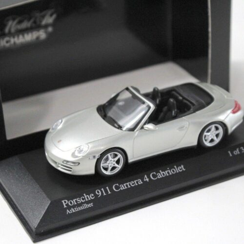 1:43 Minichamps Porsche 911 997 Carrera 4 Cabriolet silver