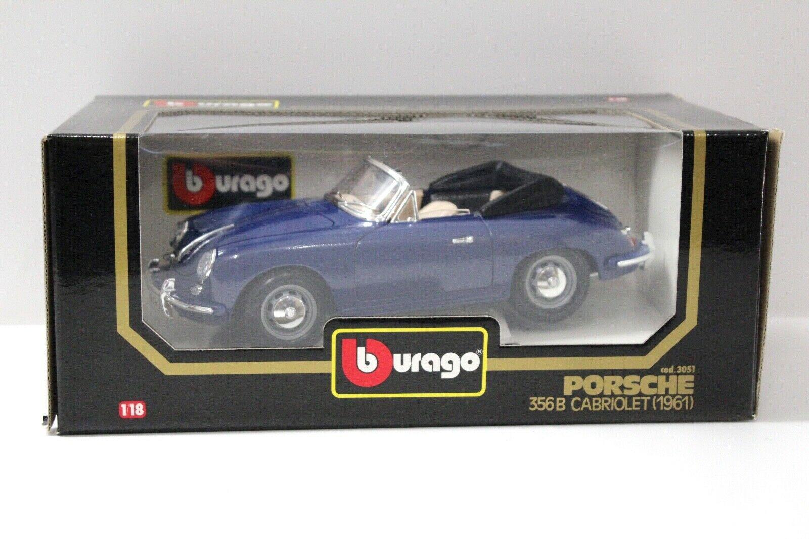 1:18 Bburago Porsche 356B Cabriolet dark blue