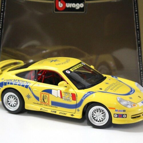 1:18 Bburago Porsche 911 996 GT3 Cup #22 Giraudy yellow