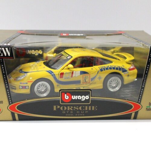 1:18 Bburago Porsche 911 996 GT3 Cup #22 Giraudy yellow