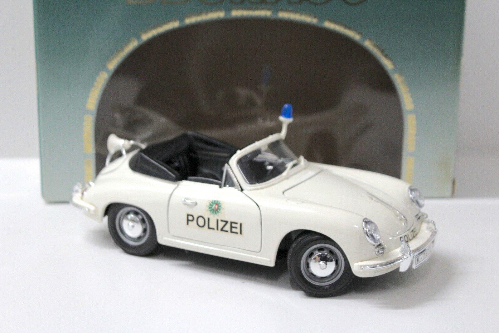 1:18 Bburago Porsche 356 Cabriolet "POLIZEI" 1964 white