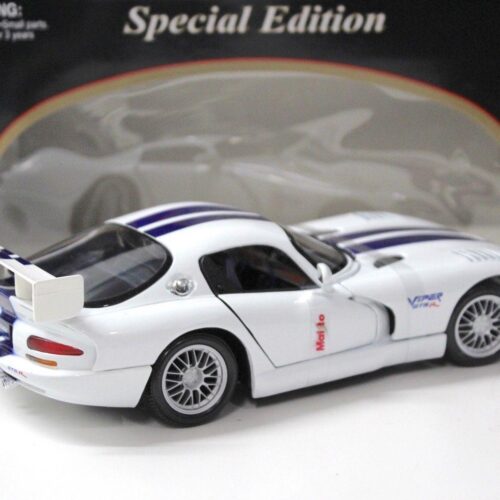 1:18 Maisto Dodge Viper GT2 white/ blue stripes