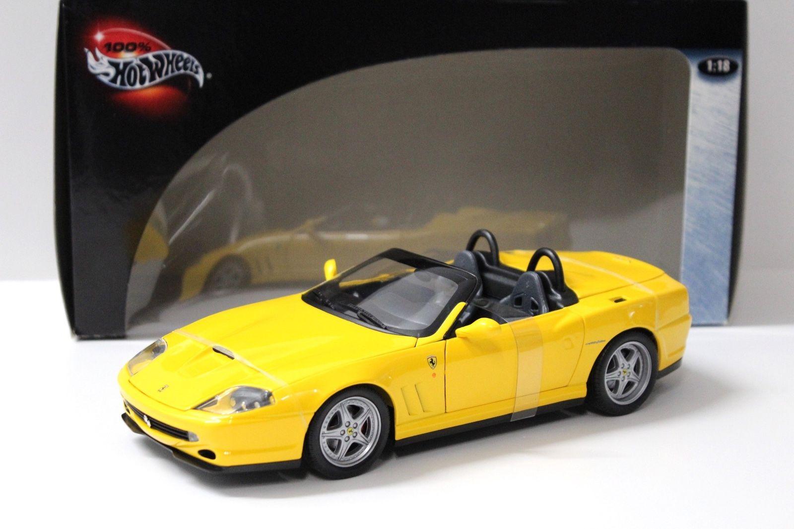 1:18 Hot Wheels Ferrari 550 Barchetta Pininfarina yellow