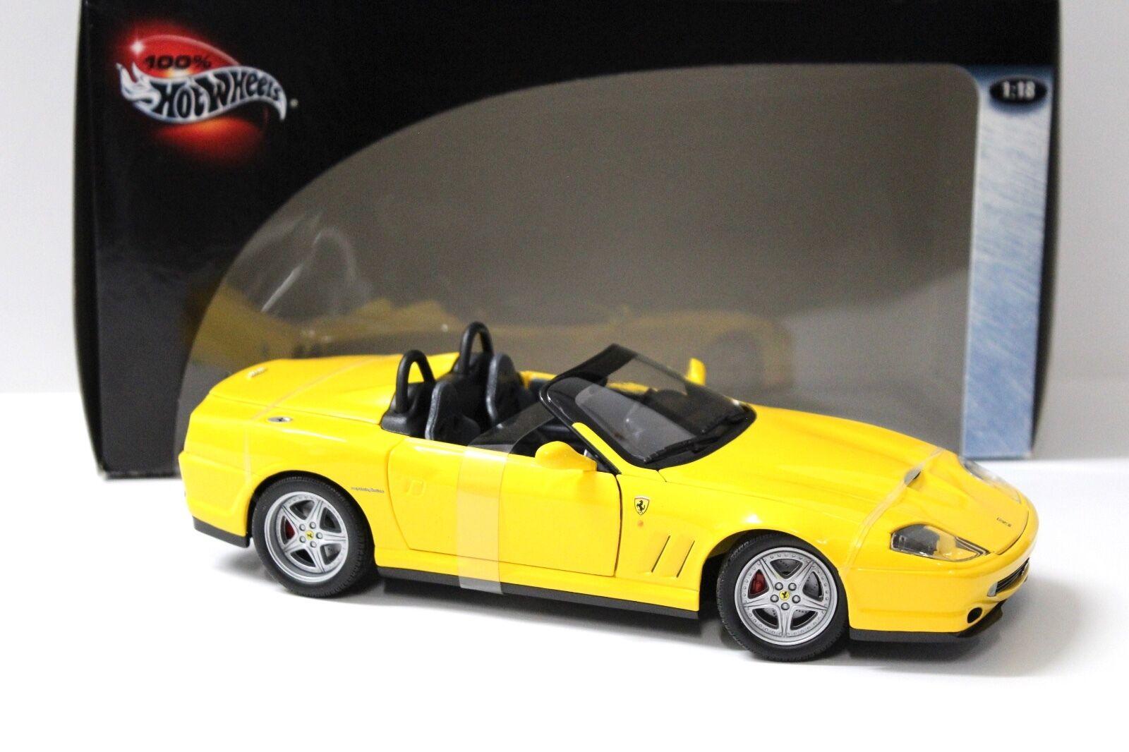 1:18 Hot Wheels Ferrari 550 Barchetta Pininfarina yellow
