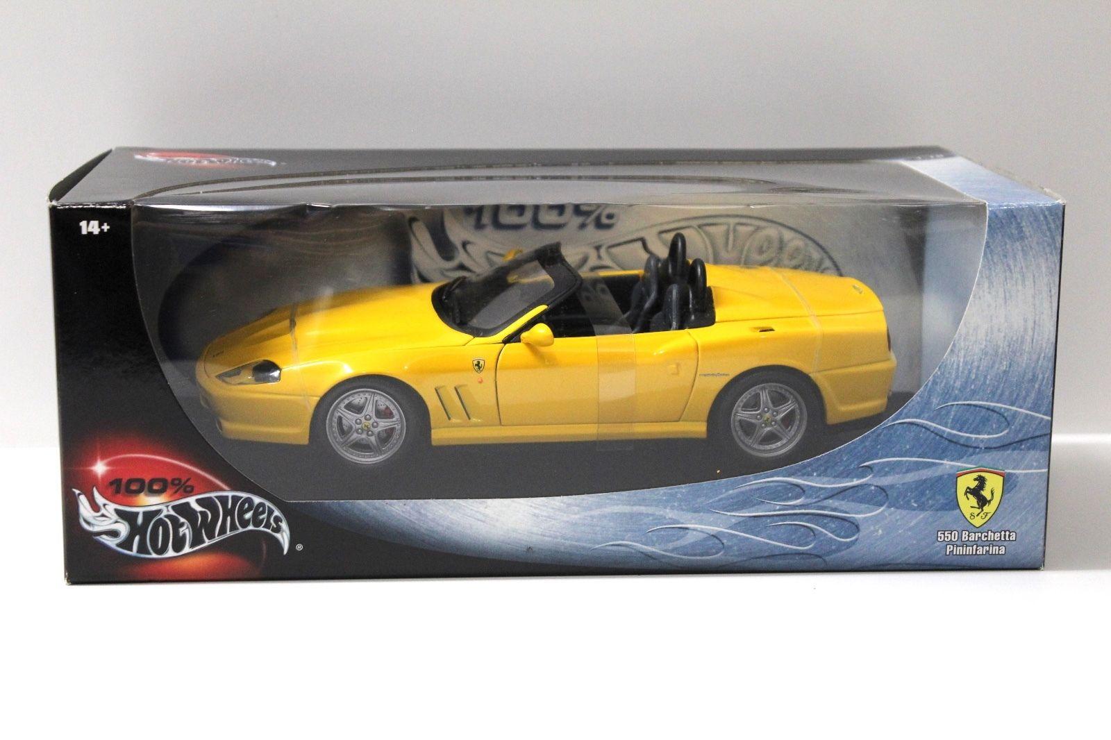 1:18 Hot Wheels Ferrari 550 Barchetta Pininfarina yellow