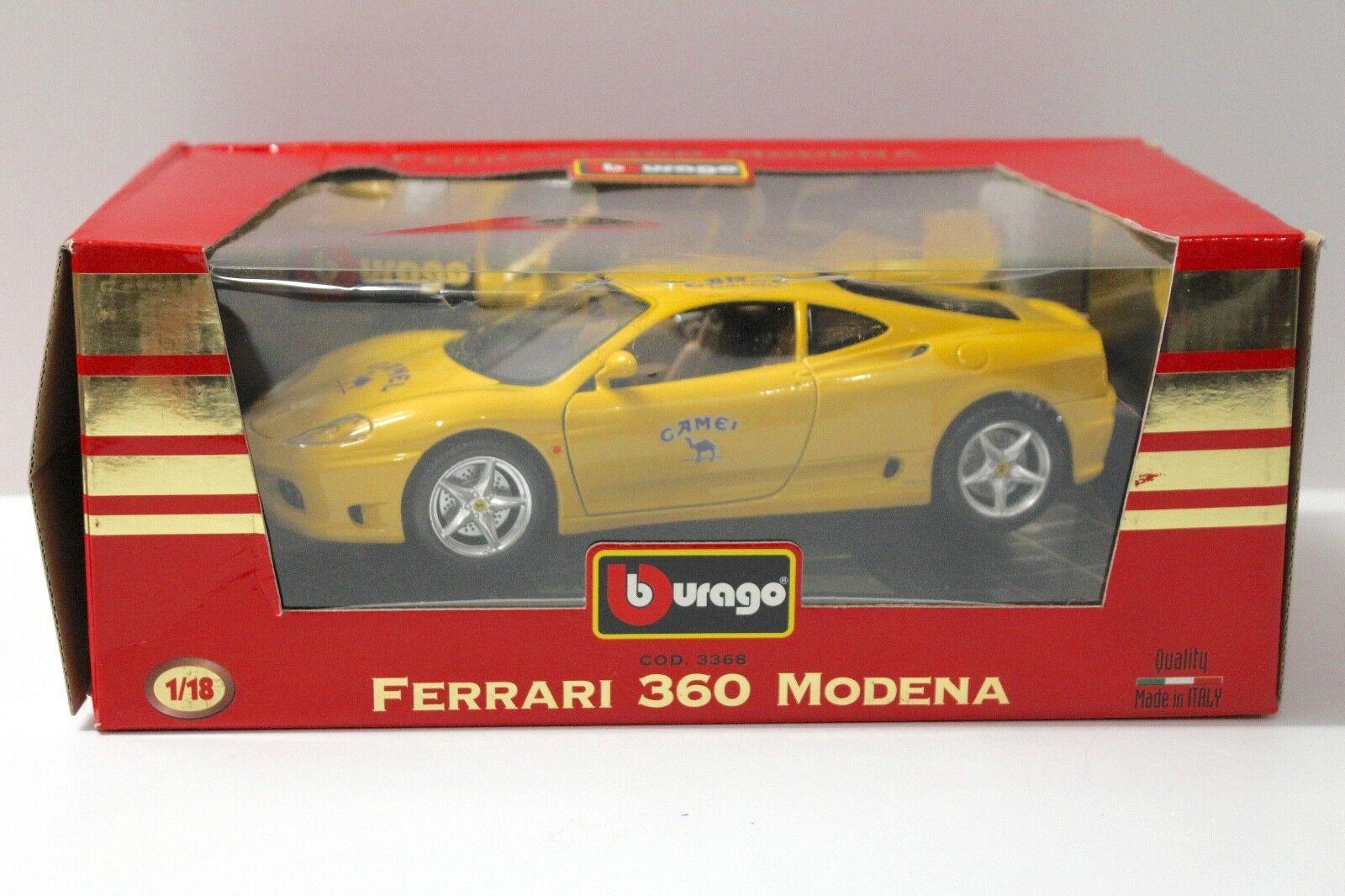 1:18 Bburago Ferrari 360 Modena "CAMEL" 1999 yellow