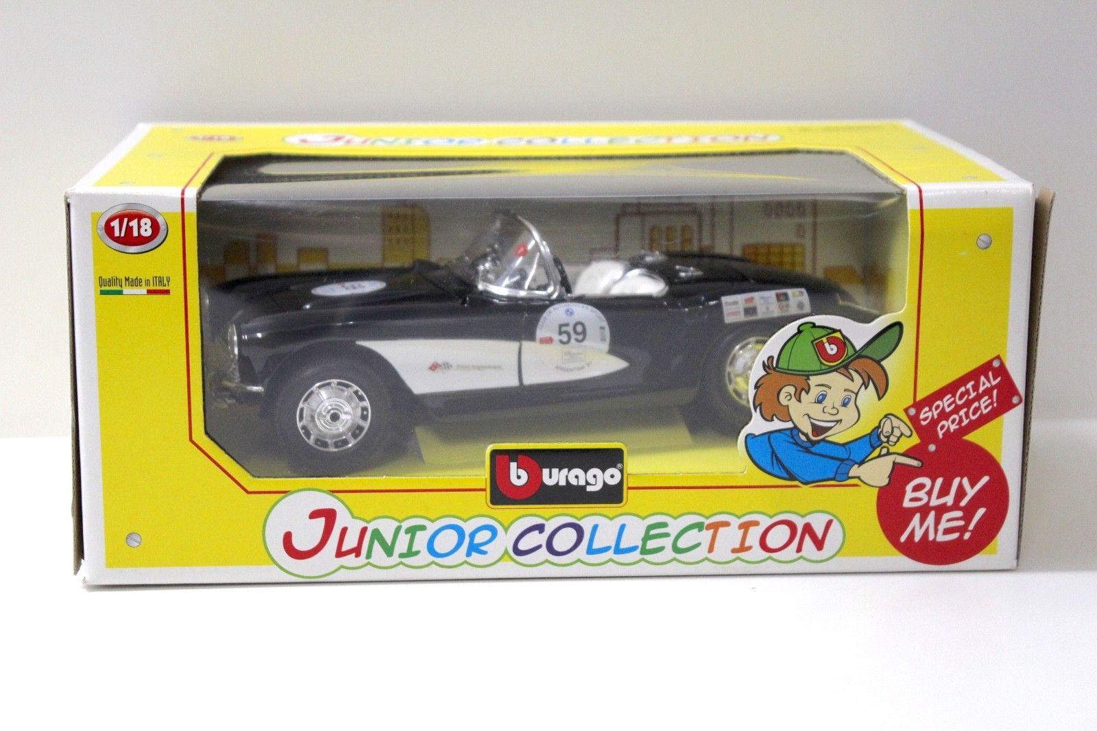 1:18 Bburago Junior Chevrolet Corvette 1957 black #59