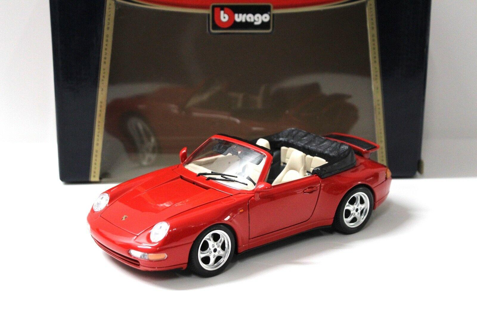 1:18 Bburago Porsche 911 (993) Carrera Cabriolet red