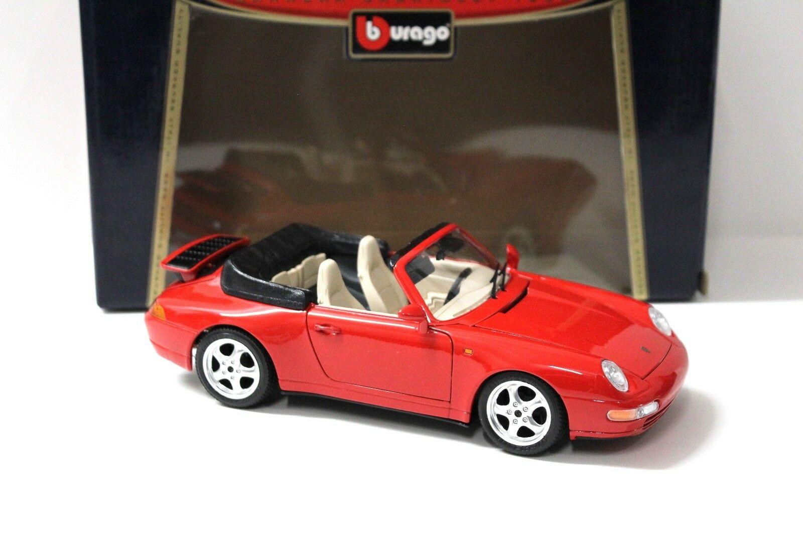 1:18 Bburago Porsche 911 (993) Carrera Cabriolet red