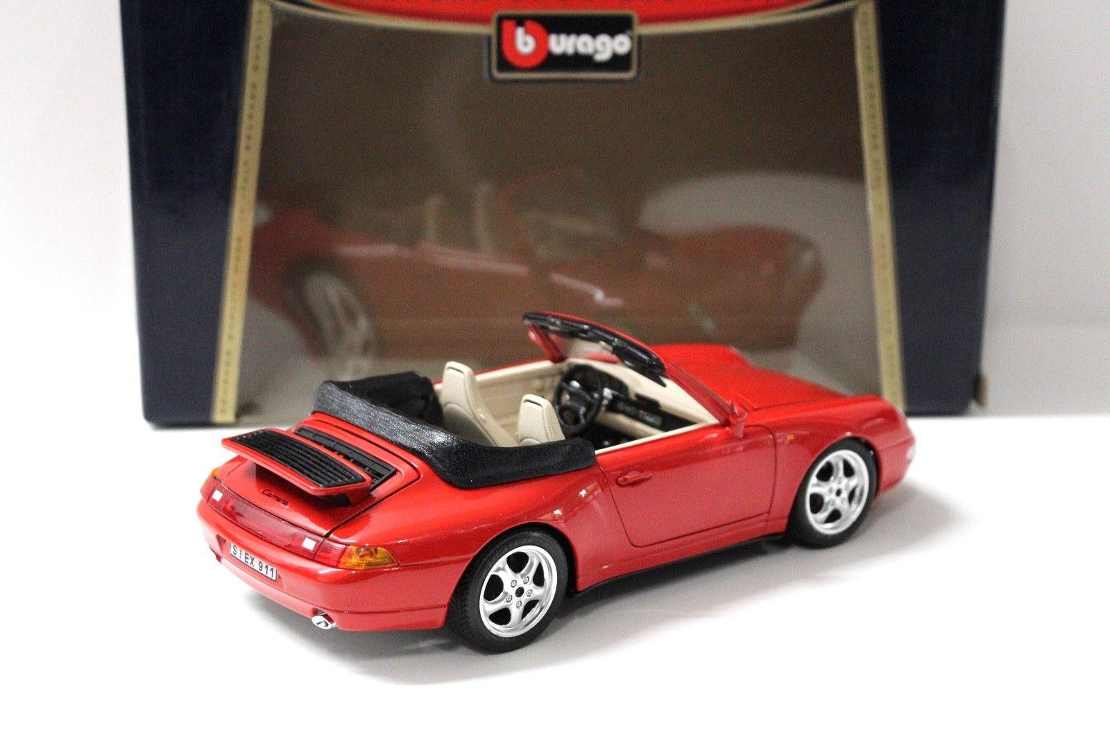1:18 Bburago Porsche 911 (993) Carrera Cabriolet red
