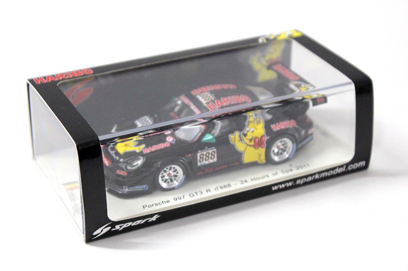 1:43 Spark Porsche 911 GT3 R 24h 2011 HARIBO #888 black