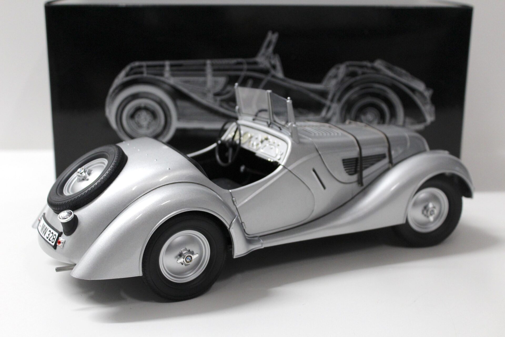 1:12 Premium ClassiXXs BMW 328 Roadster silver/ silver with Top