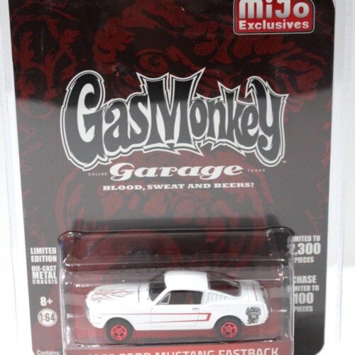 1:64 Greenlight Ford Mustang Fastback white GAS MONKEY