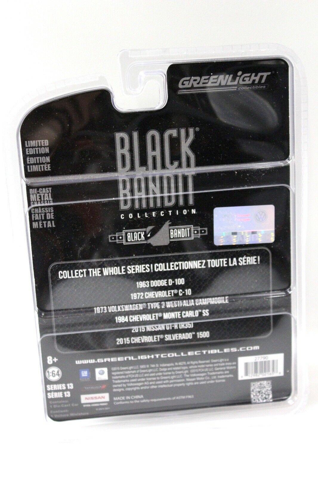 1:64 Greenlight VW T2 Westfalia Camper *BLACK BANDIT*