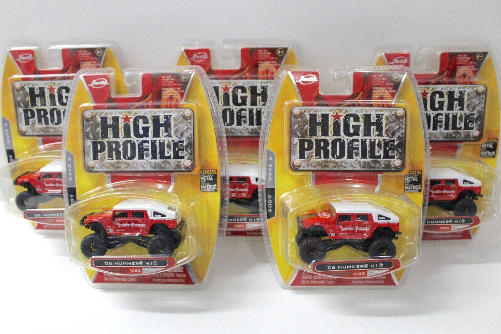 1:64 JADA Toys Hummer H1 red BAJA.CA 2006 SET 5 pcs.