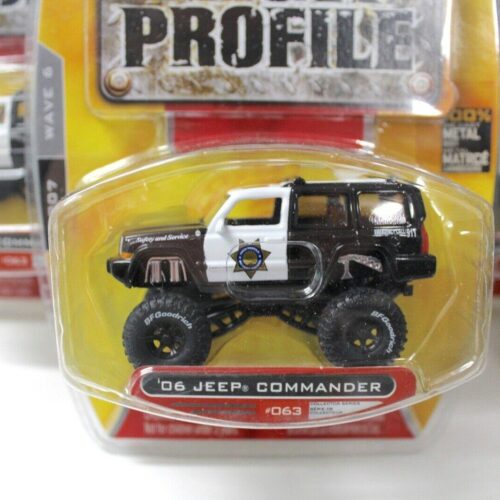 1:64 JADA Toys Jeep Commander black 2006 SET 5 pcs.