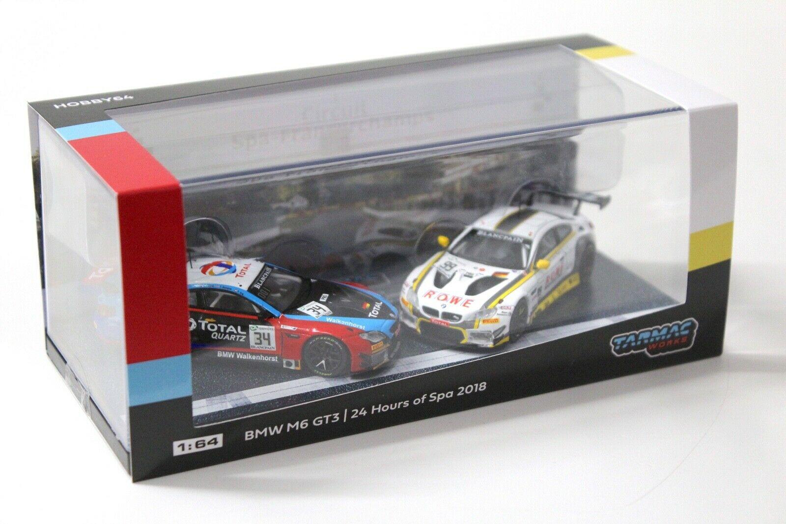 1:64 Tarmac BMW M6 GT3 SET 24h of SPA 2018 Limited SET