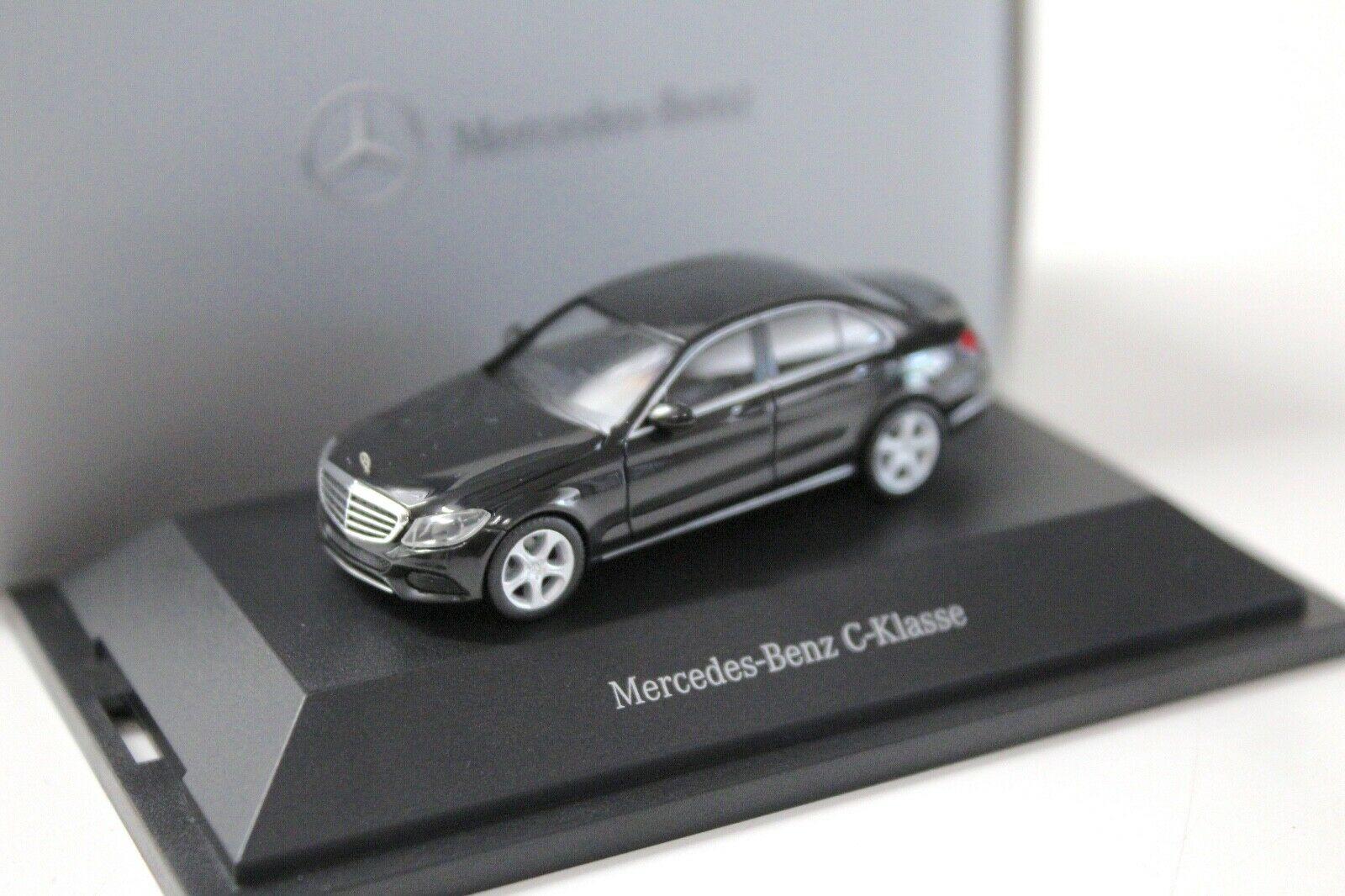 ID 47552 orig.jpg 1:87 Herpa Mercedes C-Klasse Sedan W205 black DEALER VERSION