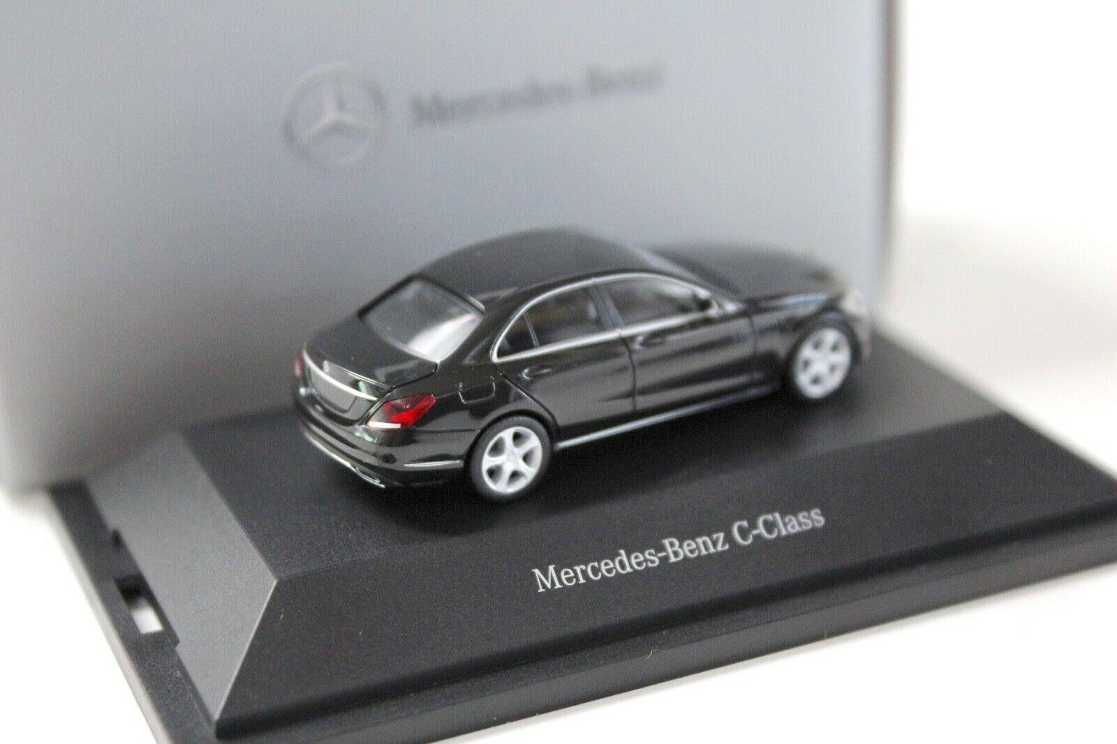1:87 Herpa Mercedes C-Klasse Sedan W205 black DEALER VERSION