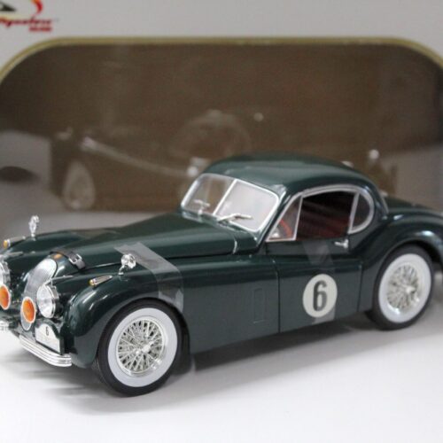 1:18 Signature Models 1949 Jaguar XK120 Coupe Racing #6 dark green