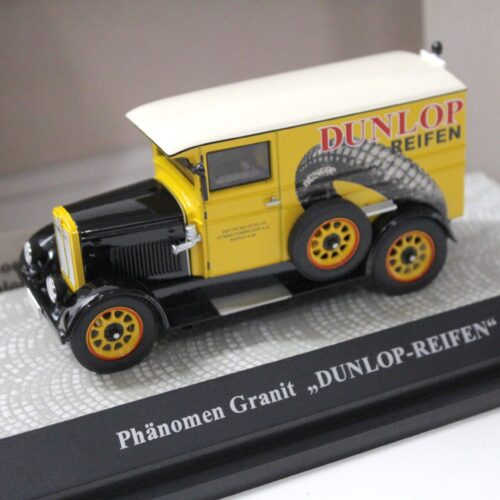 1:43 Premium ClassiXXs Phänomen Granit "DUNLOP-REIFEN" yellow