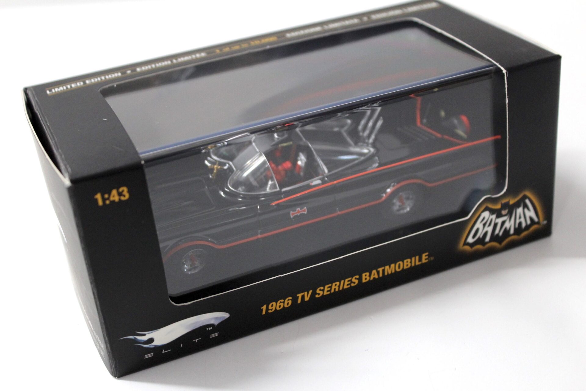 1:43 Hot Wheels Elite 1966 DC TV Series Batmobile BATMAN black