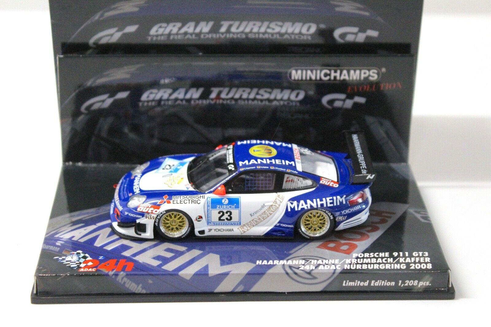 1:43 Minichamps Porsche 911 GT3 24h Nürburgring 2008 #23