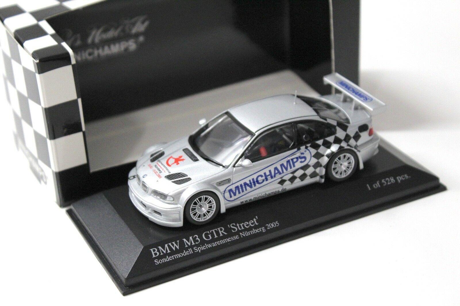 1:43 Minichamps BMW M3 GTR E46 Street "TOY FAIR 2005" silver