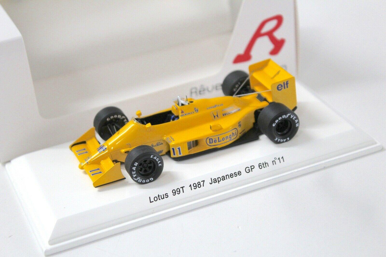 1:43 Spark Lotus 99T 1987 Japanese GP 6th #11 Nakajima