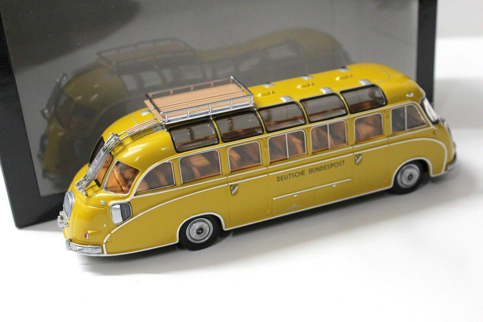1:43 Minichamps Setra S8 Bus Post Bus Deutsche Bundespost yellow