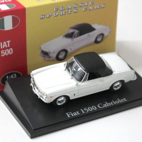1:43 Atlas By Norev Fiat 1500 Cabriolet white Classic Sport Cars