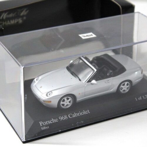 1:43 Minichamps Porsche 968 Cabriolet silver - Image 3