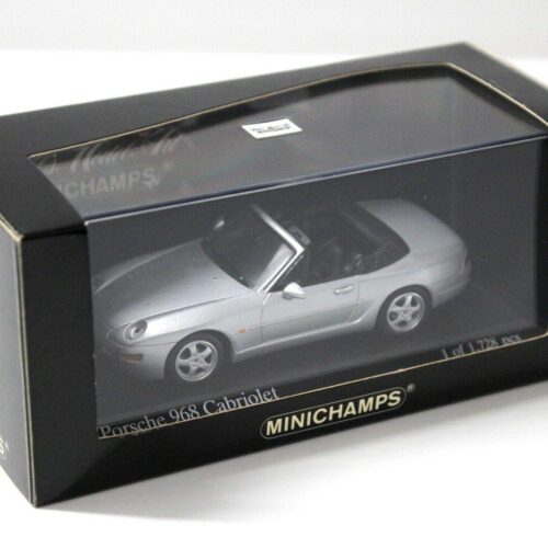1:43 Minichamps Porsche 968 Cabriolet silver - Image 4