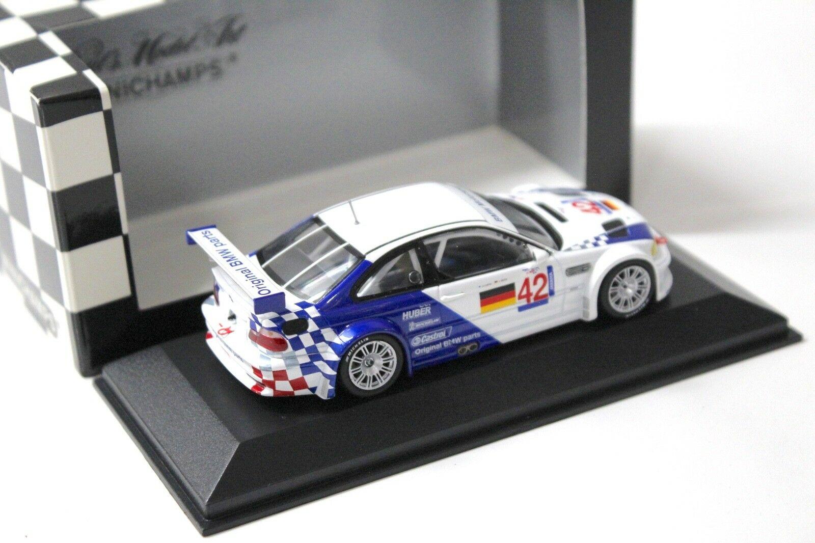 1:43 Minichamps BMW M3 GTR E46 ELMS Jarama #42 Letho white