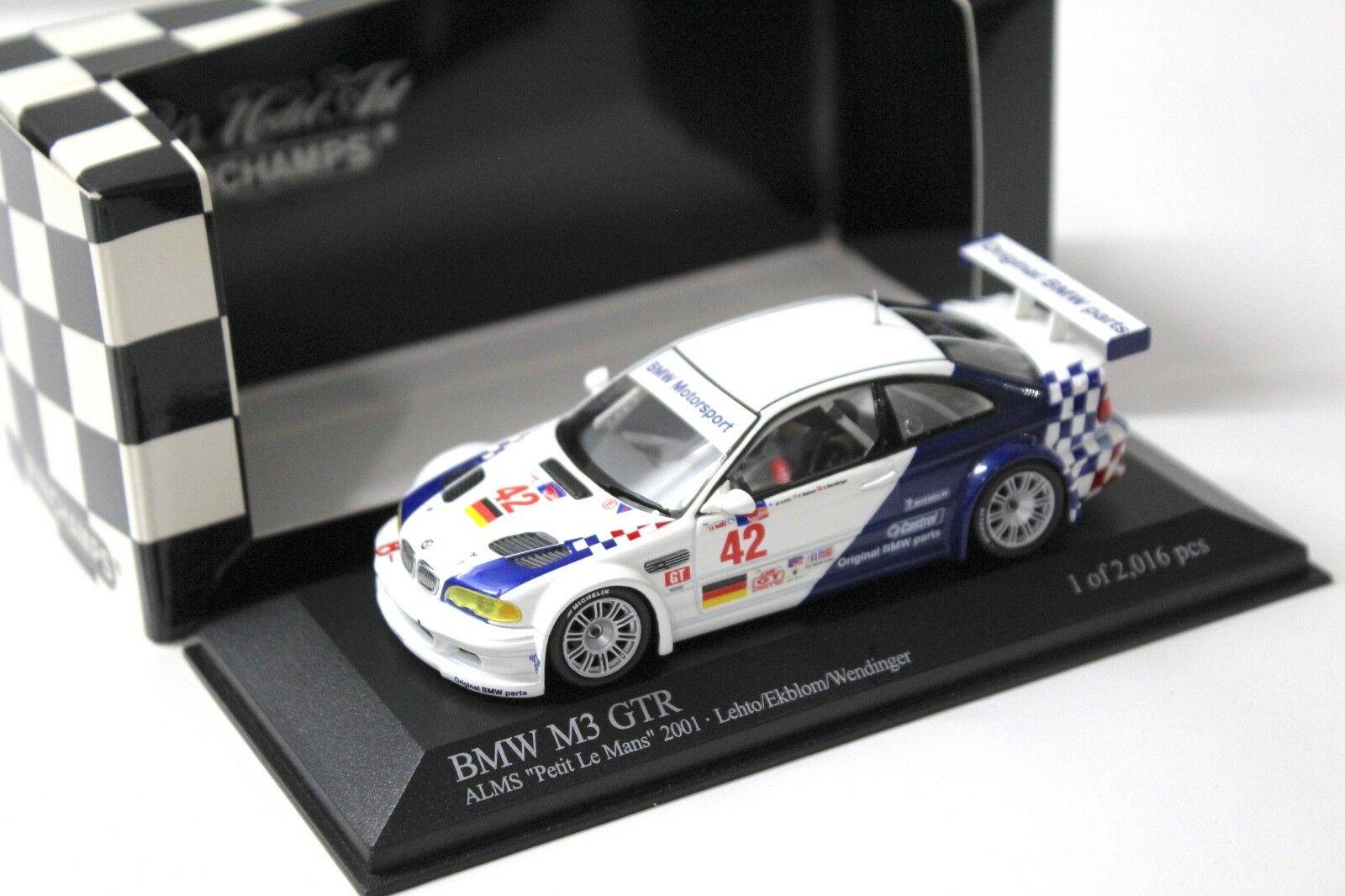 1:43 Minichamps BMW M3 GTR E46 ALMS Petit LM #42 Letho