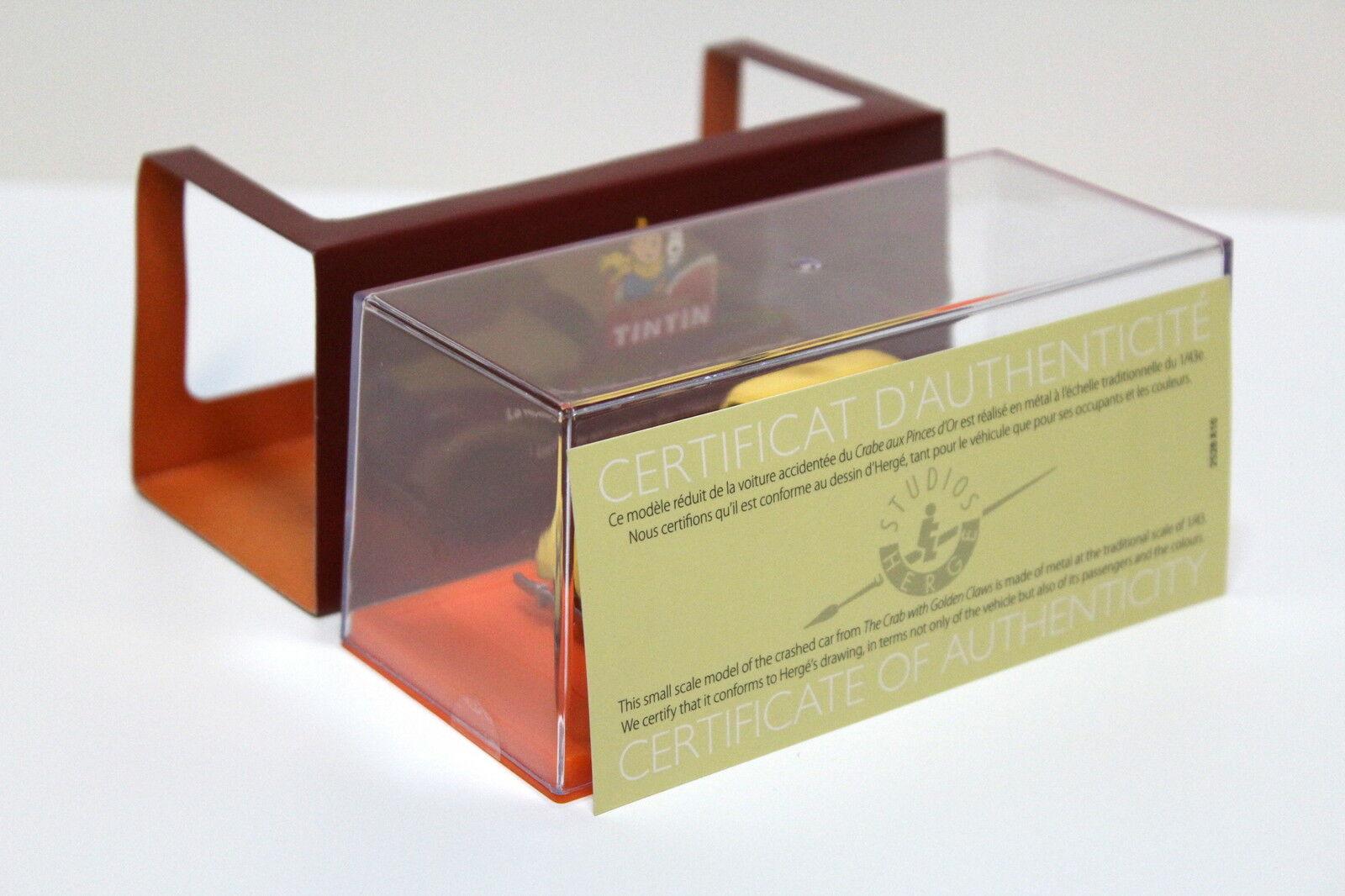 1:43 TINTIN Voiture Accidentee yellow "Tim und Struppi"