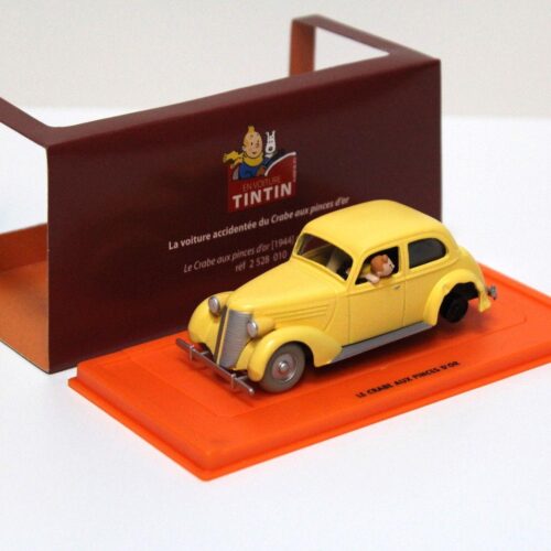 1:43 TINTIN Voiture Accidentee yellow "Tim und Struppi"