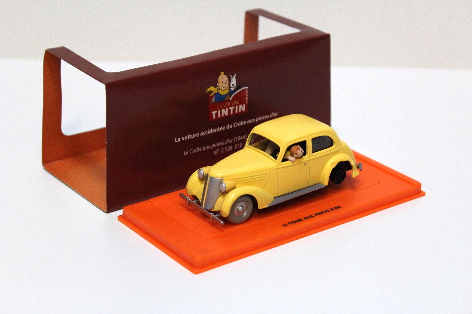 1:43 TINTIN Voiture Accidentee yellow "Tim und Struppi"