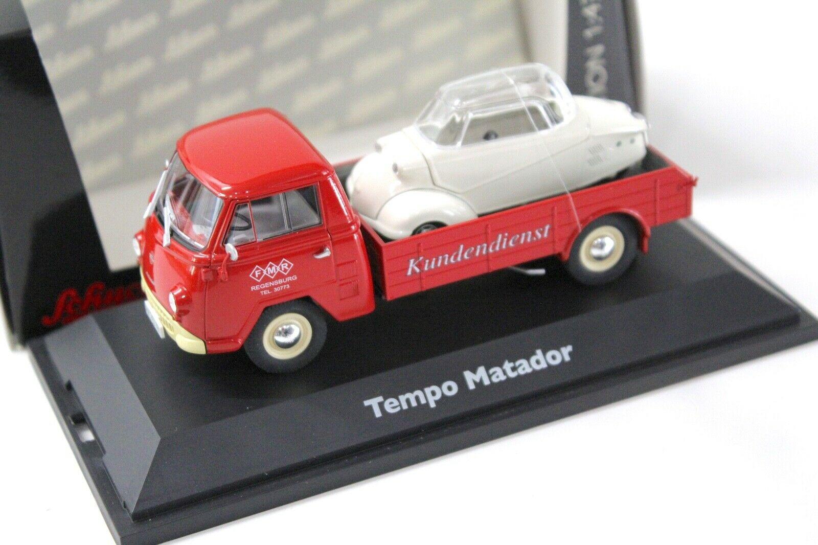 1:43 Schuco Tempo Matador Pritsche red Kundendienst Messerschmitt