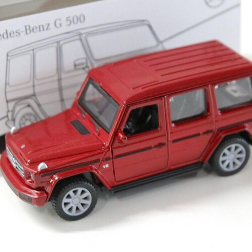 1:43 Maisto Mercedes G500 W463 Pullback red DEALER VERSION