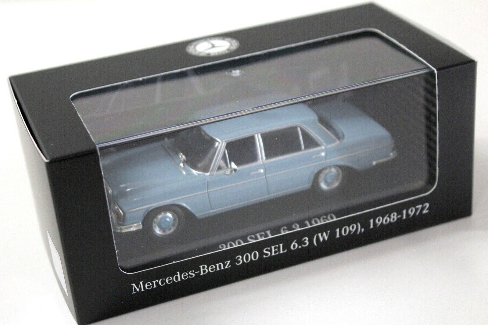 1:43 Premium Collectibles Mercedes 300 SEL 6.3 blue DEALER VERSION
