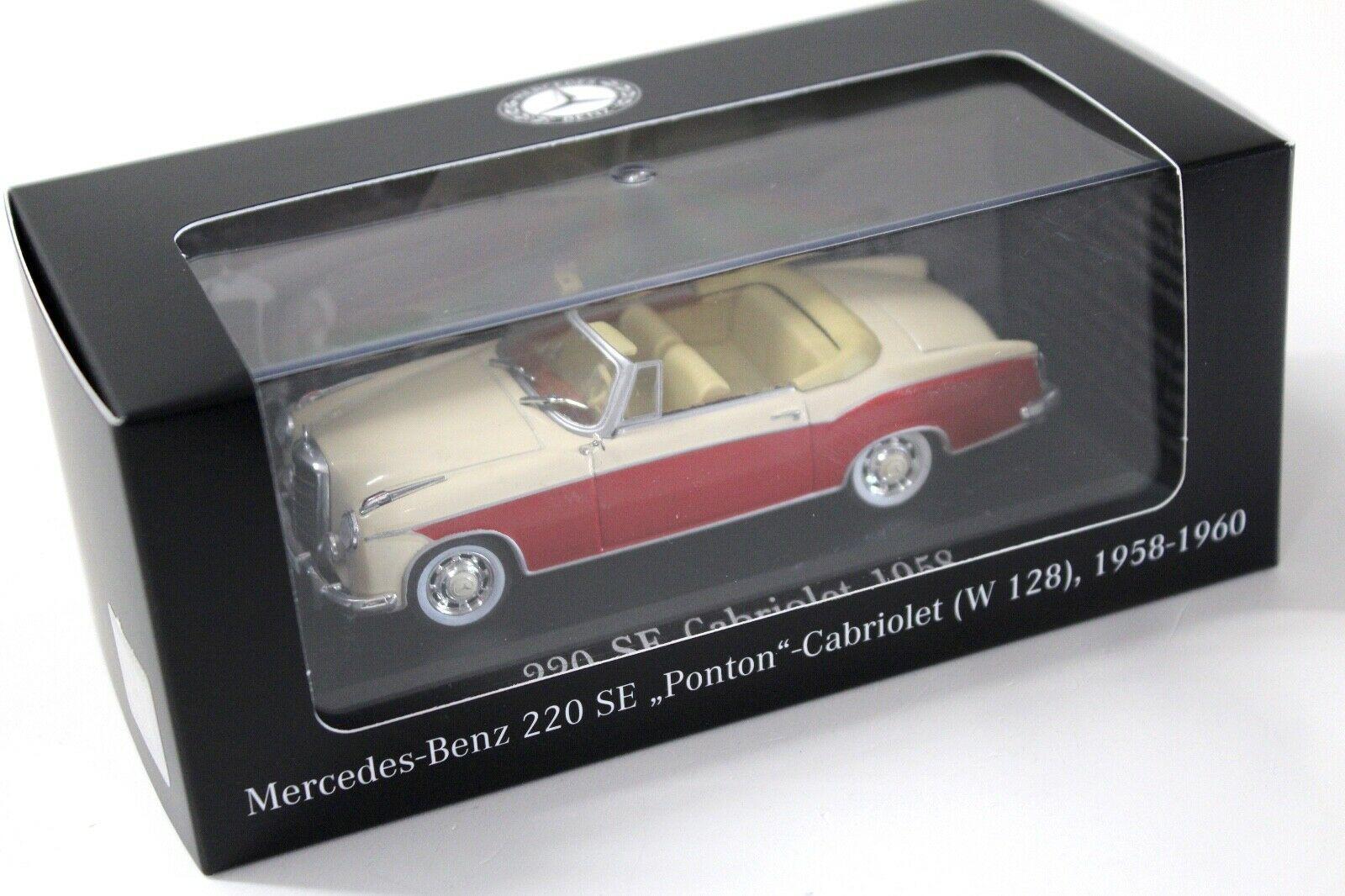 1:43 Premium Collectibles Mercedes 220SE Cabrio beige DEALER VERSION