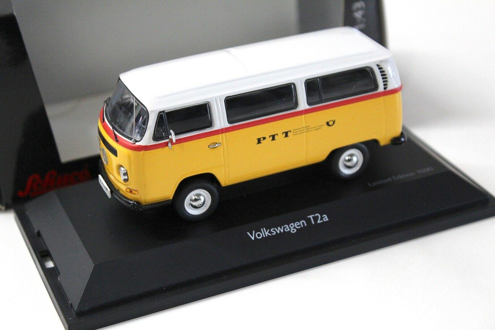 ID 48920 orig.jpg 1:43 Schuco Volkswagen VW T2a PTT Schweizer Reisepost yellow