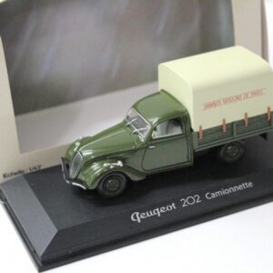 1:43 Norev Peugeot 202 Bachee Camionnette green Grands Paris