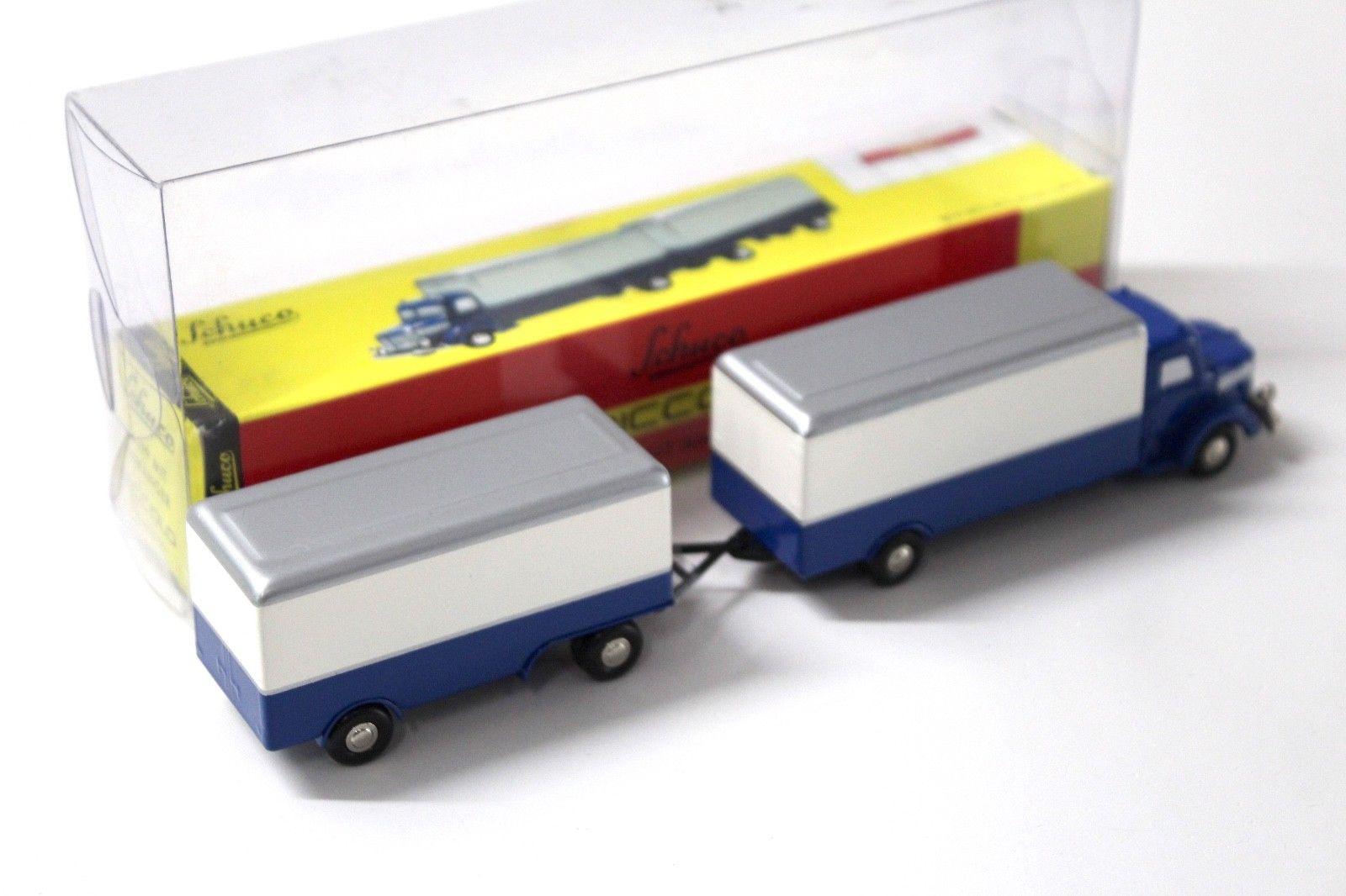 1:90 Schuco Piccolo KRUPP LKW mit Anhänger blue