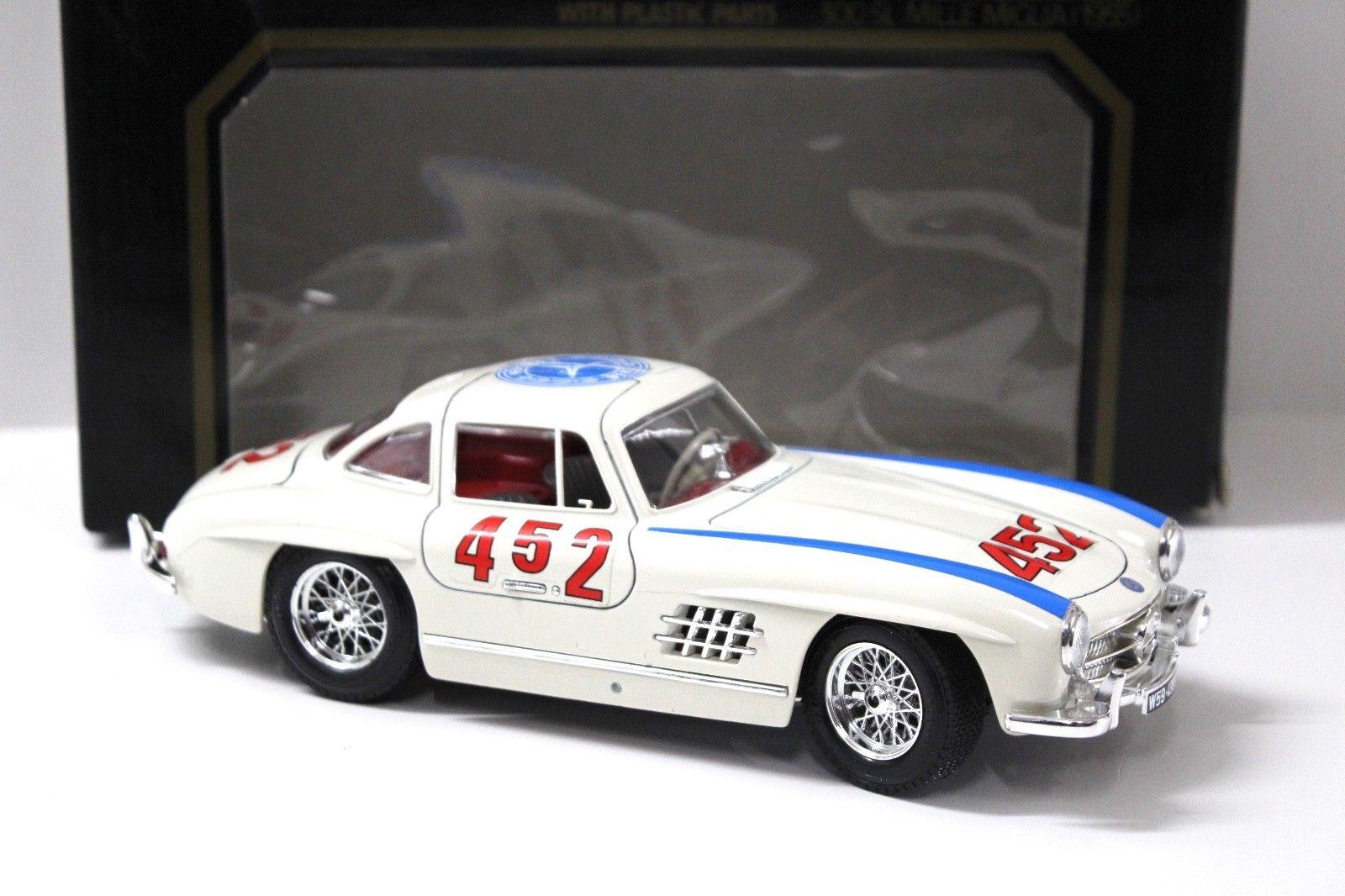 1:18 Bburago Mercedes 300SL Mille Miglia #452 white