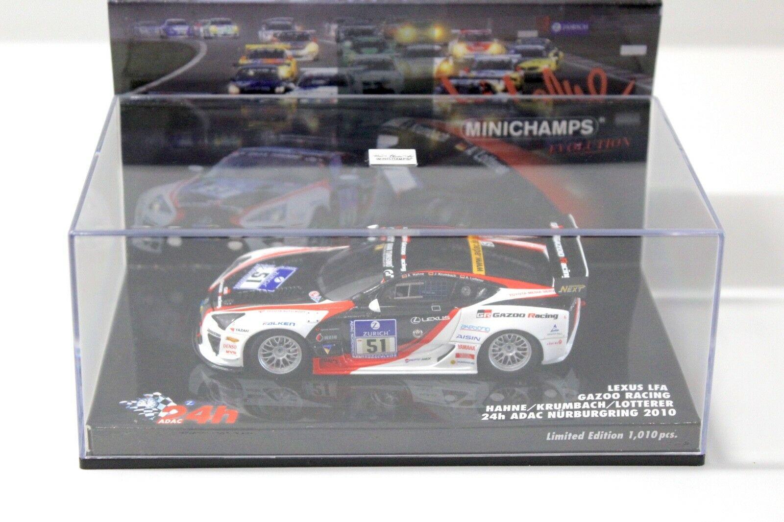 1:43 Minichamps Lexus LFA GAZOO 24h ADAC Hahne #51