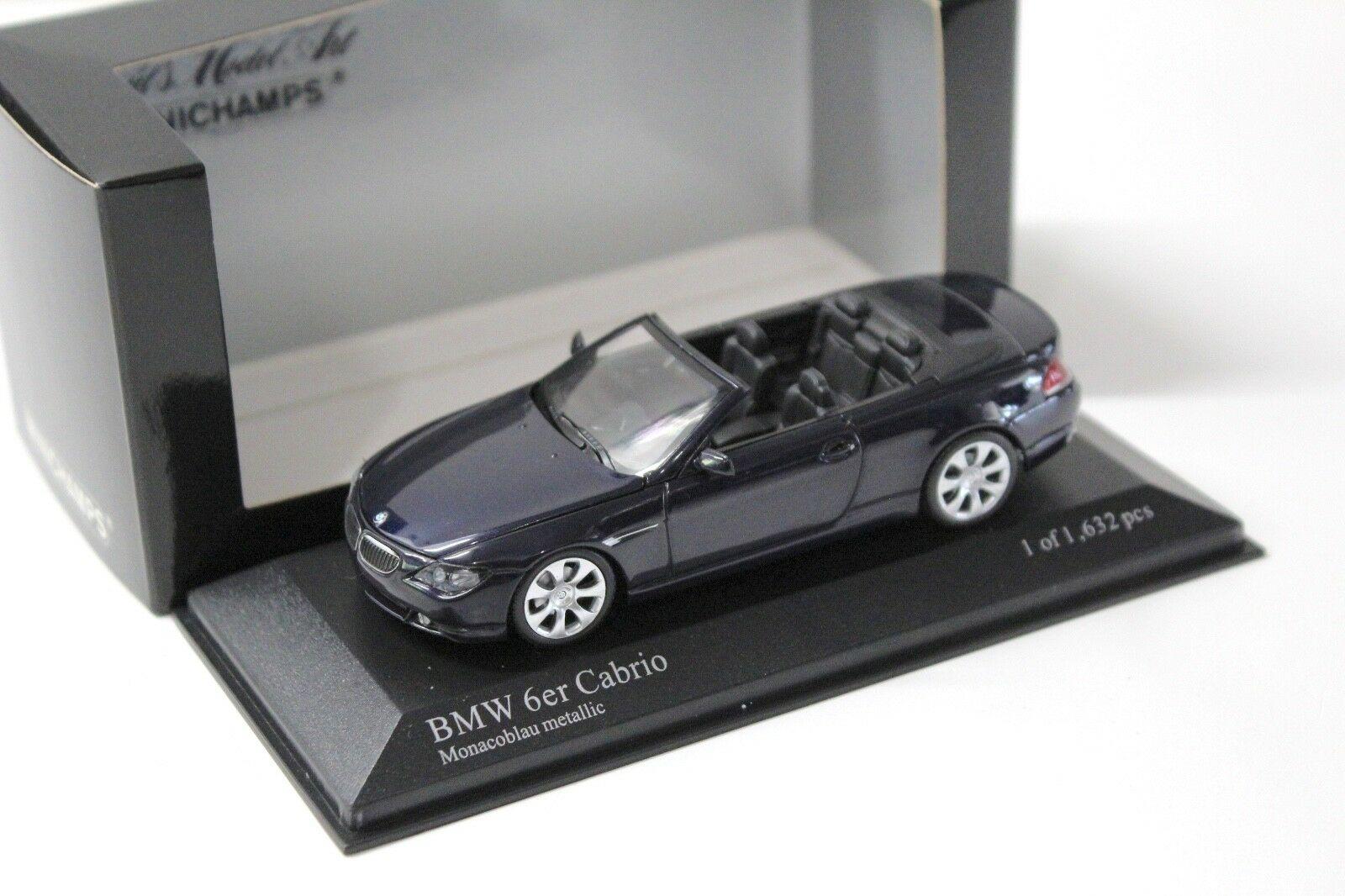 1:43 Minichamps BMW 6er E63 Convertible Monaco blue