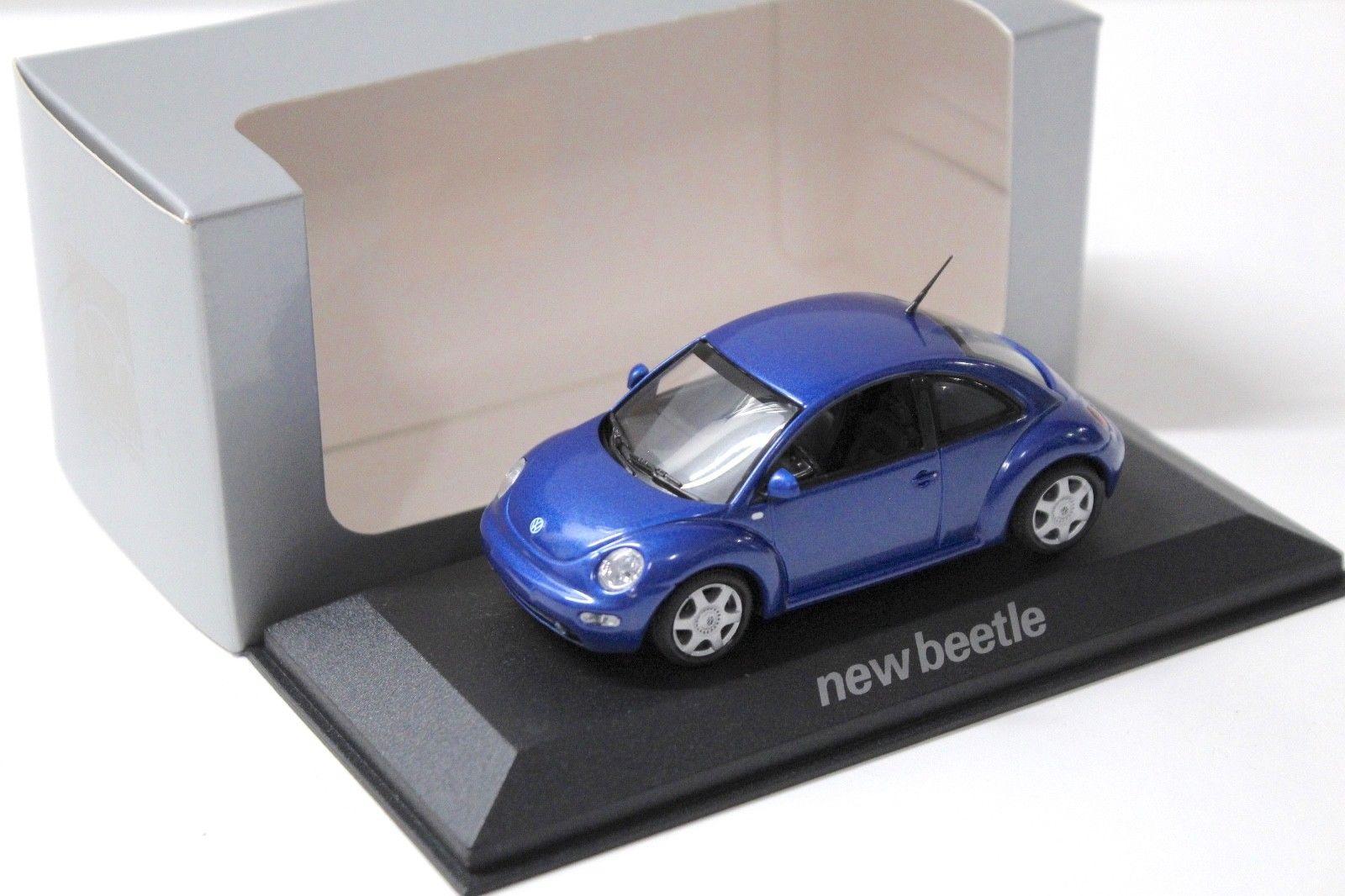 ID 49639 orig 1.jpg 1:43 Minichamps Volkswagen VW New Beetle blue DEALER VERSION