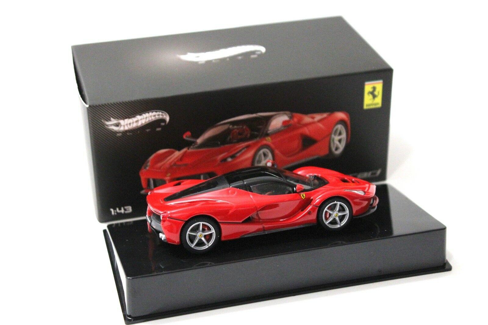 1:43 Hot Wheels Elite Ferrari LaFerrari red